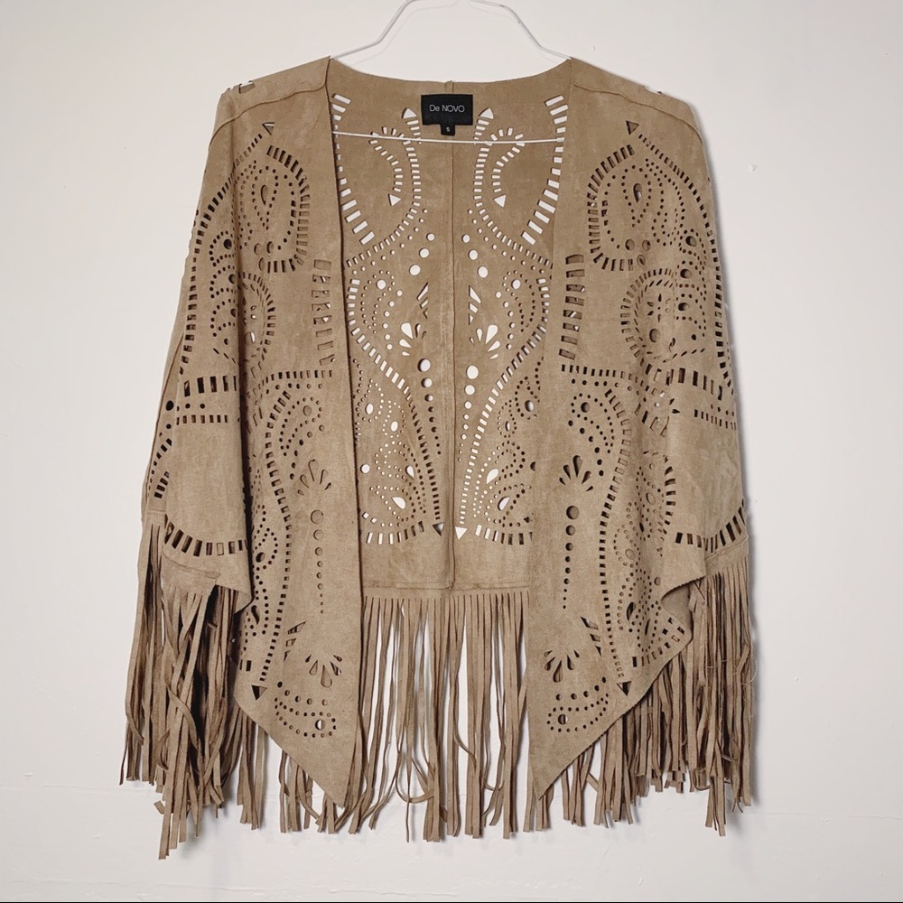De NOVO Lasercut Fringe Shawl Boho